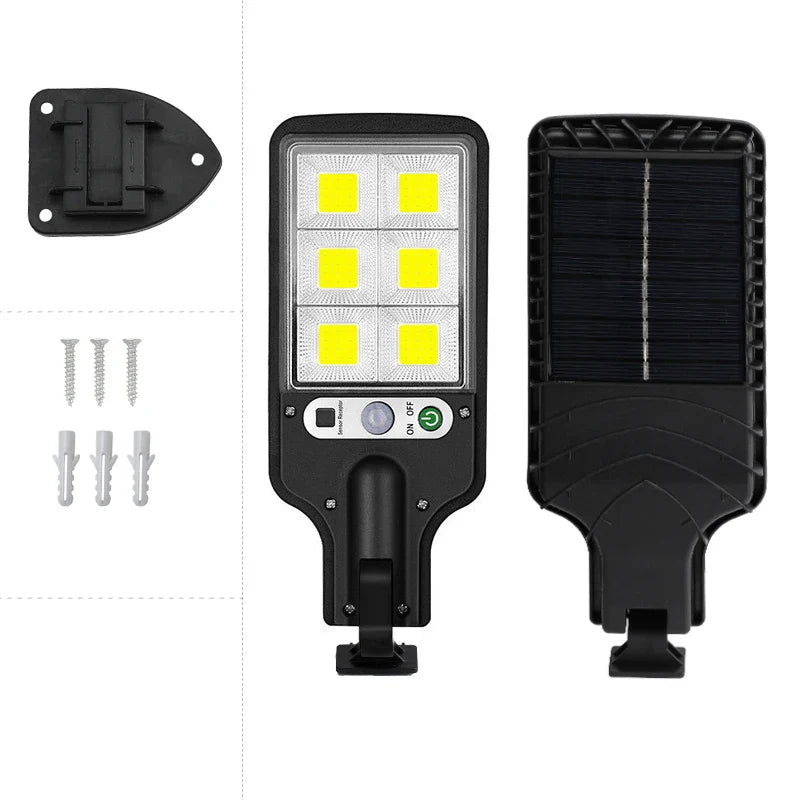 LED COB Solar Motion Sensor Wall Light – 3 Modes, Remote Control, IP65 Waterproof, 1500LM 1200mAh