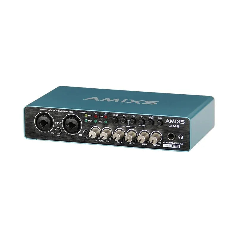 USB Audio Interface External Sound Card for PC Recording, Streaming, Podcasting and Video