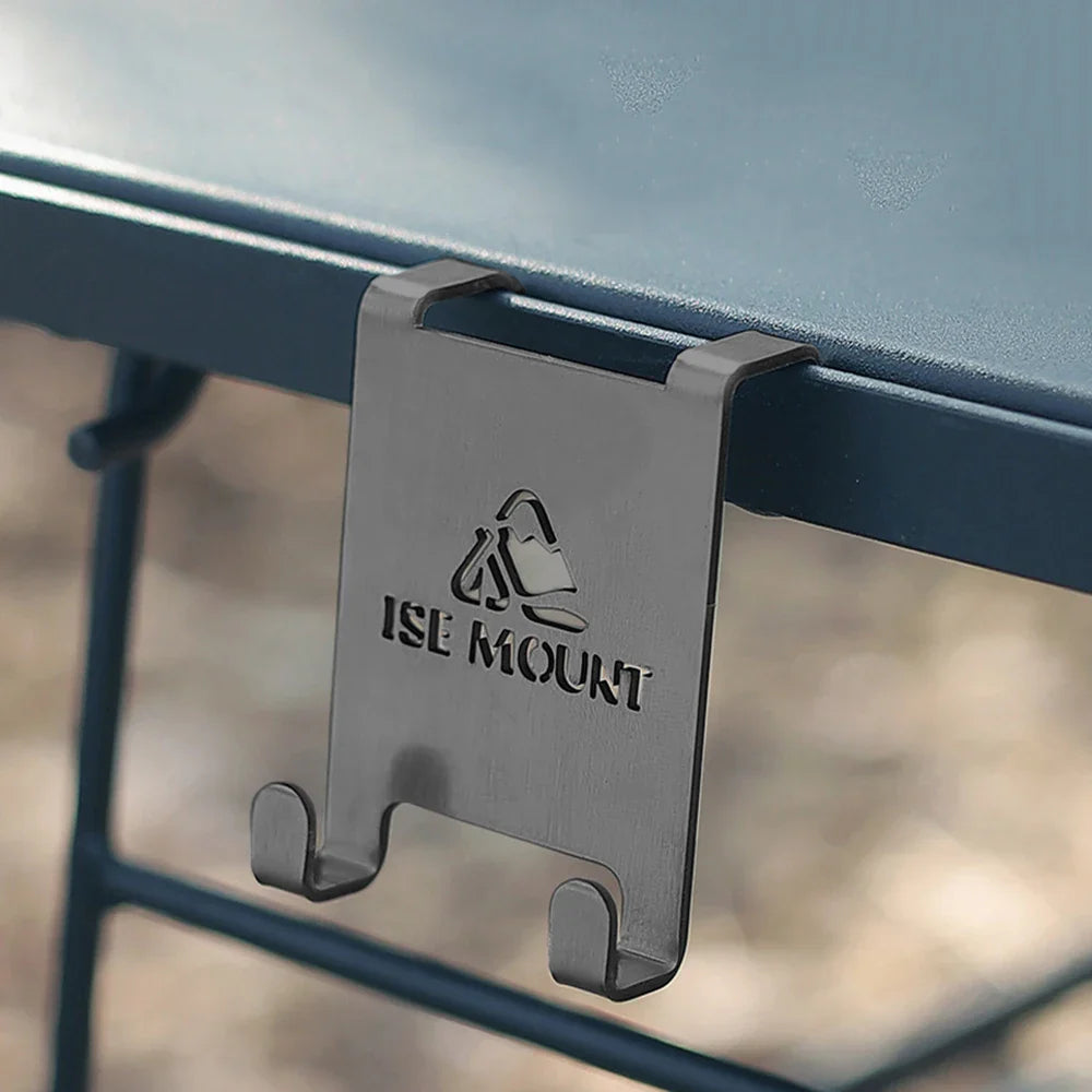 Gas Canister Hanging Hook for Camping Stoves — Stainless Steel Tabletop Canister Holder (Fits Tables up to 15.5mm/0.61in, Gaps >2mm)