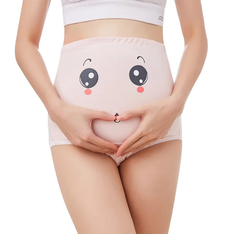 High Waist Cotton Maternity Panties for Pregnant Women, Abdominal Support Pregnancy Underwear