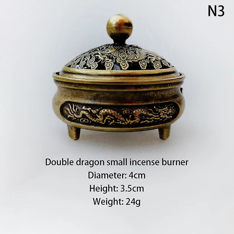 Antique Style Metal Incense Burner Lamp Candle Holder, Conical Aromatherapy Home Decor Gift