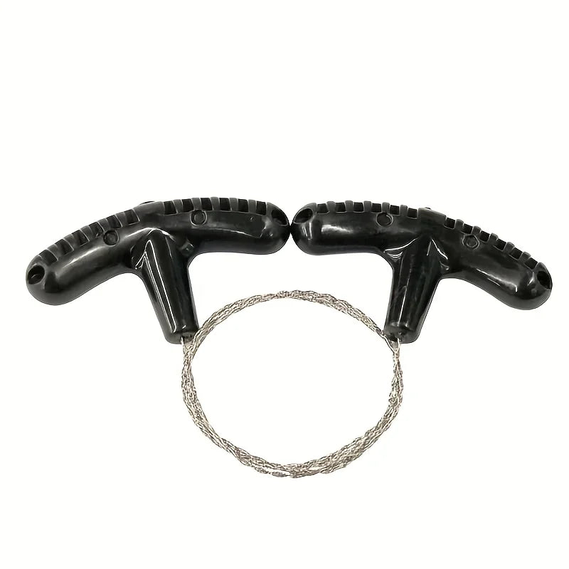 Portable Stainless Steel Wire Saw with Finger Handles for Camping, Hiking & Survival