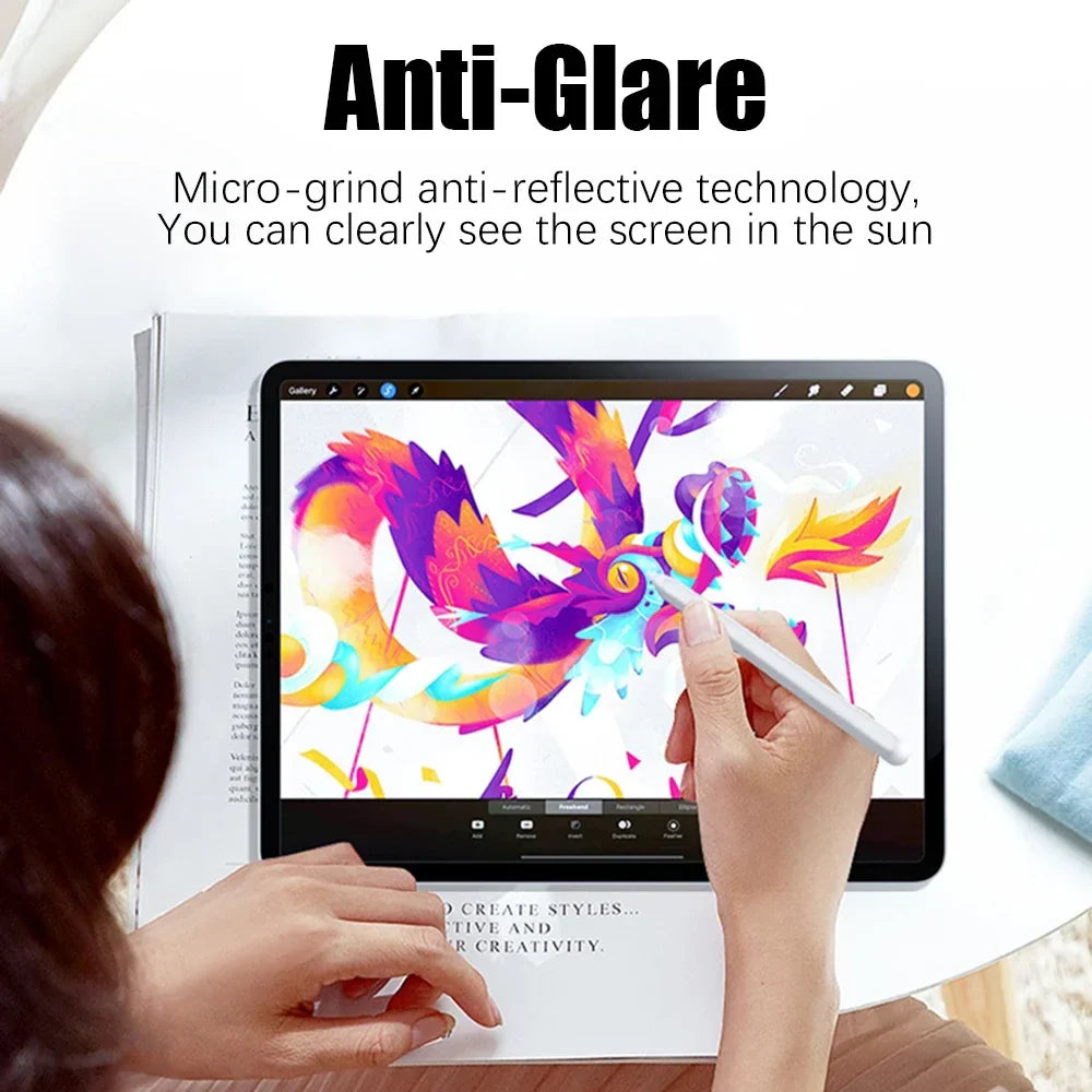 Matte Paper-Like Screen Protector for iPad — 2-Pack Anti-Glare, Scratch-Resistant Film, Pen Writing Feel (13"/33.0 cm, 12.9"/32.8 cm, 11"/28.0 cm, 10.9"/27.7 cm, 10.2"/25.9 cm, 8.3"/21.1 cm)