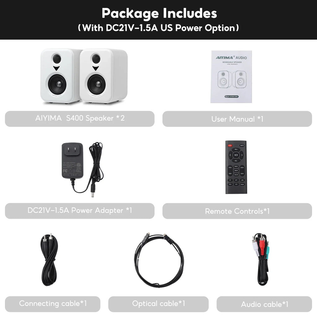 Bookshelf Active Studio Speakers 3" (7.6 cm) Bluetooth 5.3 USB DAC Hi-Res HiFi 2.0 with Subwoofer Output for TV & PC
