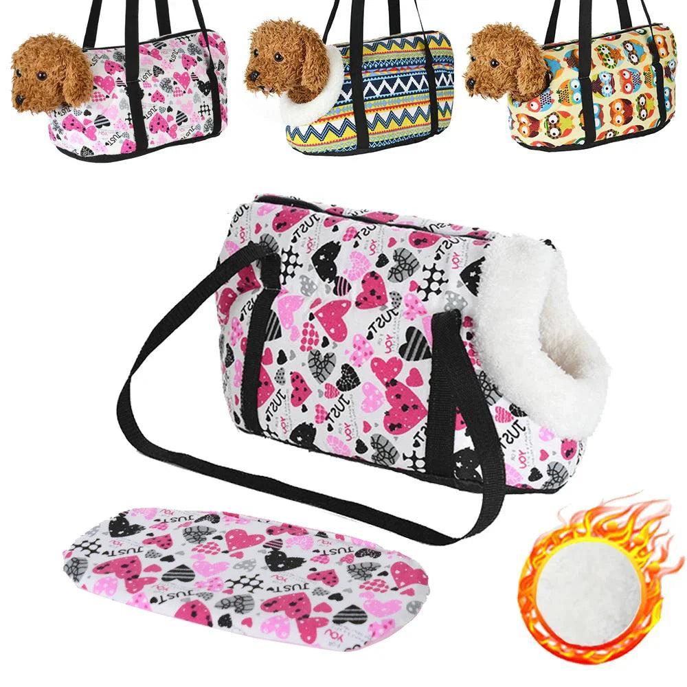 Soft Breathable Pet Carrier Backpack for Small Dogs & Cats — Sling Shoulder Bag, Sizes S & L (40×18×20 cm / 15.7×7.1×7.9 in; 50×23×28 cm / 19.7×9.1×11 in)