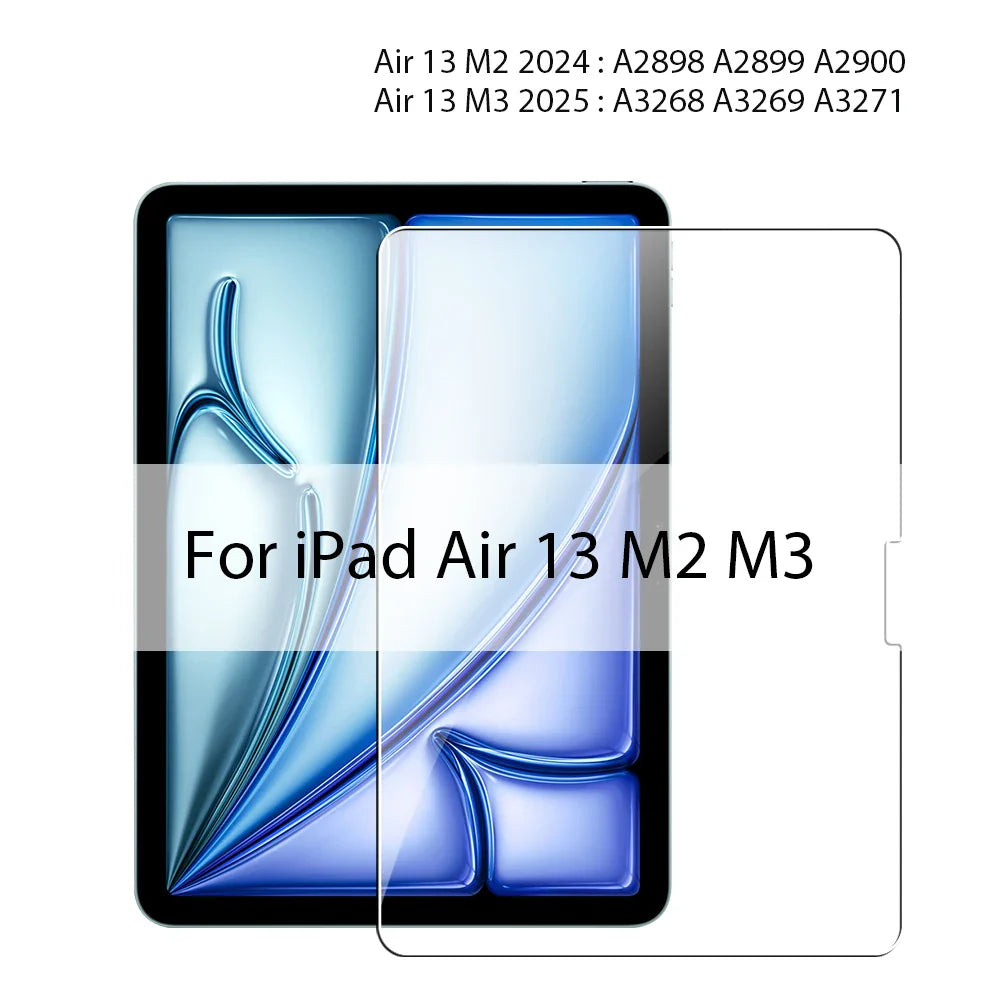 Tempered Glass Screen Protector for iPad — 1-Pack Compatible with 12.9 in (32.8 cm), 11 in (28.0 cm), 10.9 in (27.7 cm), 9.7 in (24.6 cm) — HD, Anti-Fingerprint, Oleophobic, Explosion-Proof