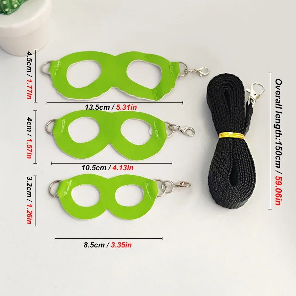 4-Pack Escape-Proof Adjustable Small Animal Harness & Leash Set — Hamsters, Sugar Gliders, Squirrels