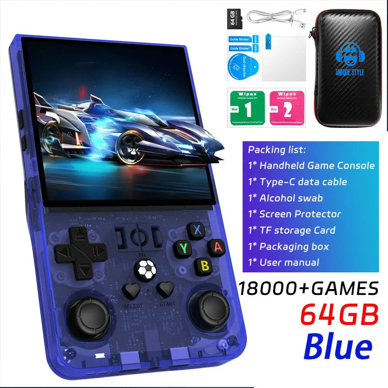 Retro Handheld Game Console 64/128GB, 18,000+ Classic Games, Portable Pocket 4.0" (10.2 cm) IPS Screen, 4000mAh Battery