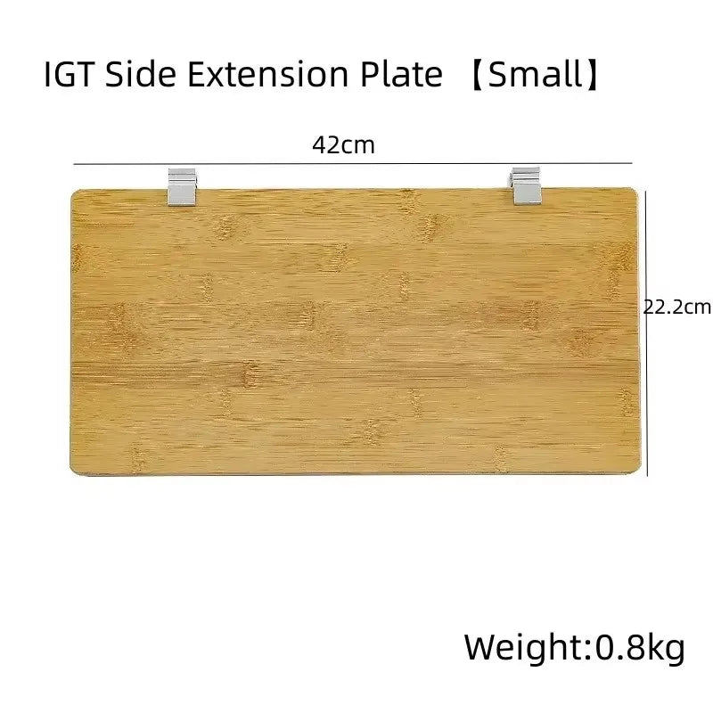 IGT Bamboo Extension Table Top – Outdoor Camping Kitchen Side Table Module for Picnic & Dining