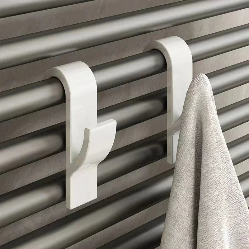 Bathroom Heated Radiator Towel Hooks — Rail Hangers & Clips for Towels, Scarves & Clothes