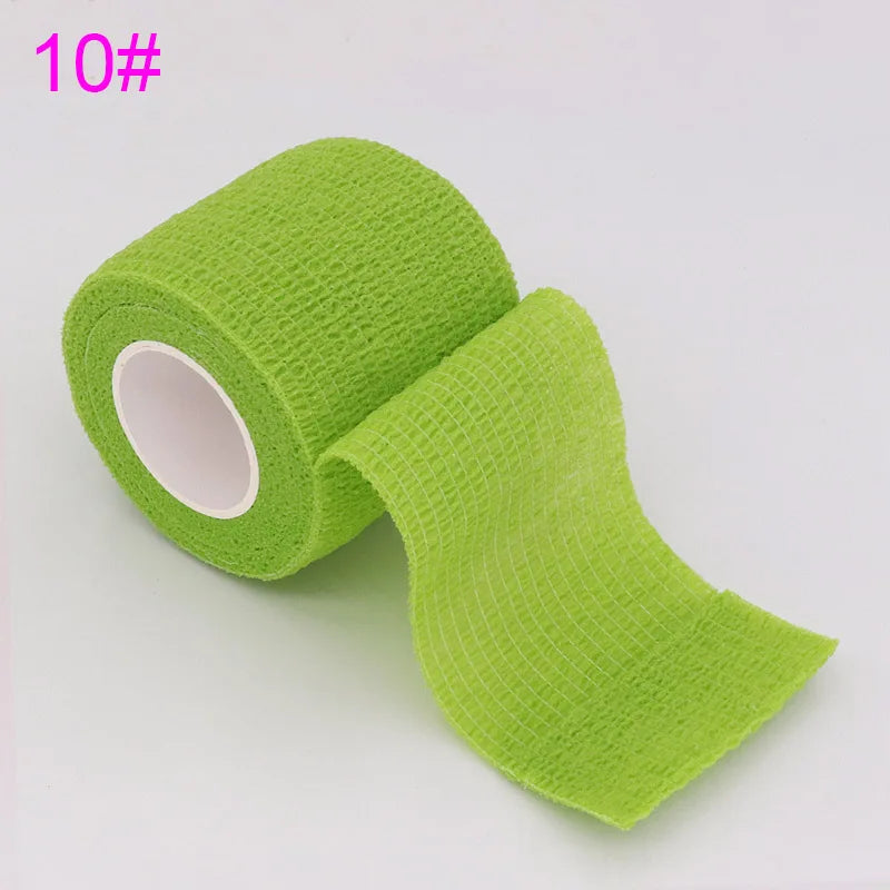 Colorful Self-Adhesive Elastic Sports Tape Wrap 5cm x 4.8m (2.0in x 15.7ft), Knee Wrist Ankle Finger Support Bandage for Tattoo and Pets