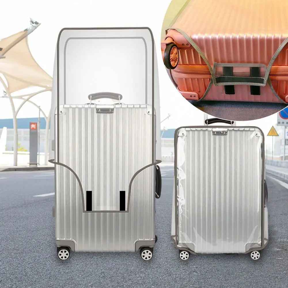 Transparent Waterproof PVC Luggage Cover Protector for 16-30 Inch (41-76 cm) Suitcase