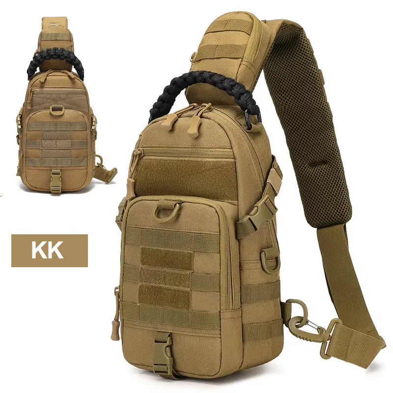 Tactical Chest Sling Bag for Men - Outdoor Hiking Camping Fishing Cycling MOLLE Shoulder Fanny Pack