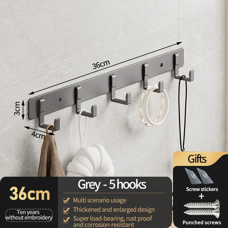 Heavy Duty Aluminum Wall Hooks for Coats & Bags, Entryway, Closet & Wardrobe Robe Hooks (1-3 Pack)