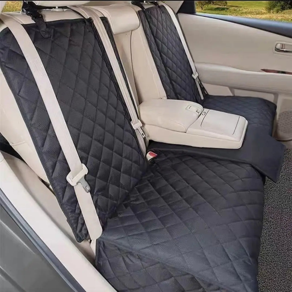 Waterproof Dog Car Seat Cover with Middle Seat Armrest — Pet Travel Mattress & Car Seat Protector