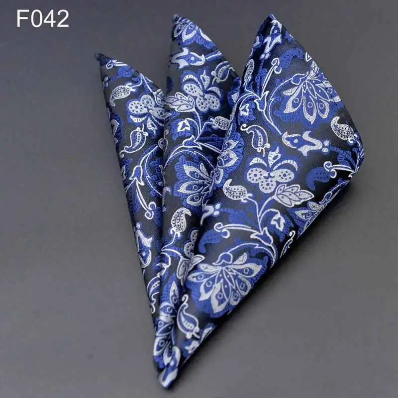 Men's Pocket Square 41 Colors - Plaid Dot Paisley Polyester Handkerchief 25 x 25 cm (9.8 x 9.8 in)