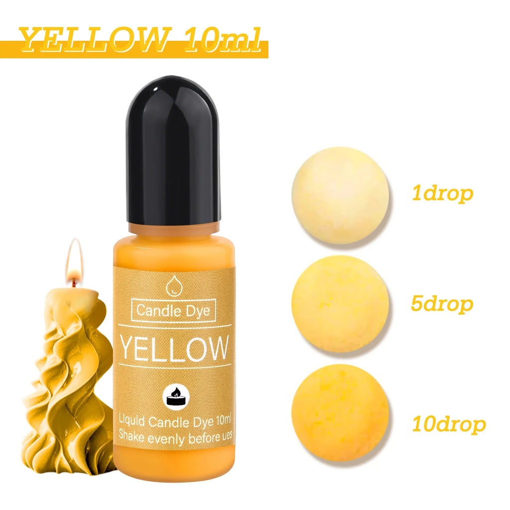 Liquid Candle Dye Pigment 10ml (0.34 fl oz) - Aromatherapy & DIY Candle Colorant