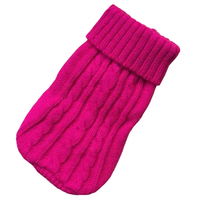 Knitted Winter Dog Sweater for Small & Medium Dogs, Chihuahua & Yorkie Puppy Pullover