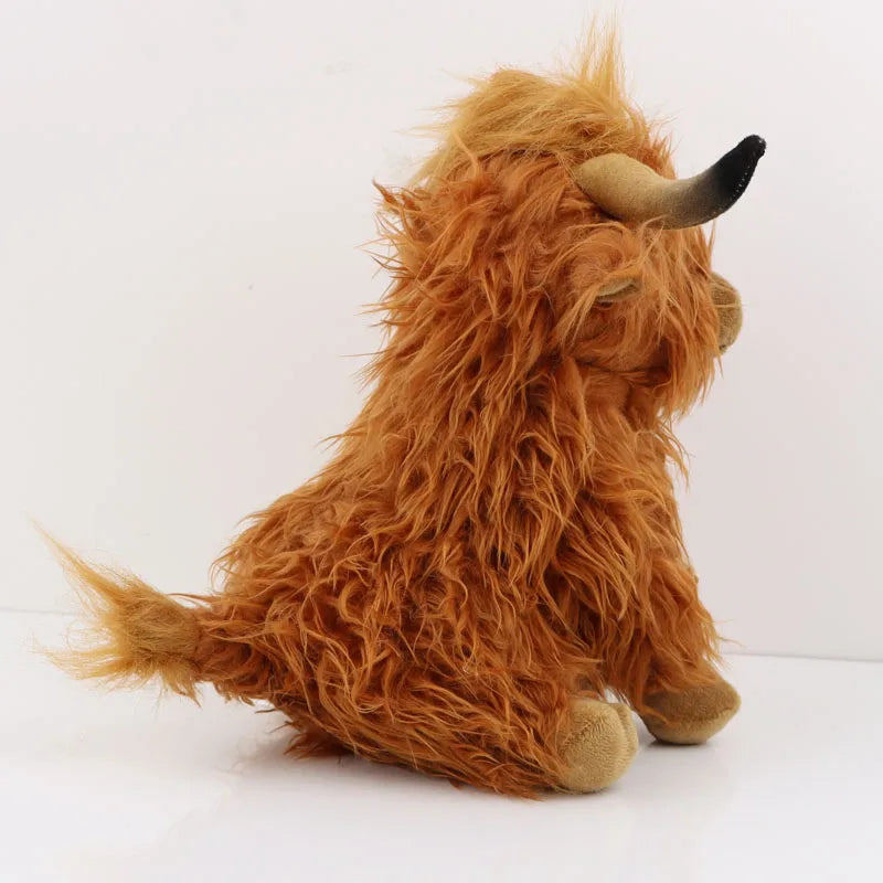 25cm (9.8in) Highland Cow Plush Toy Soft Stuffed Kawaii Animal for Kids Baby Gift Home Decor