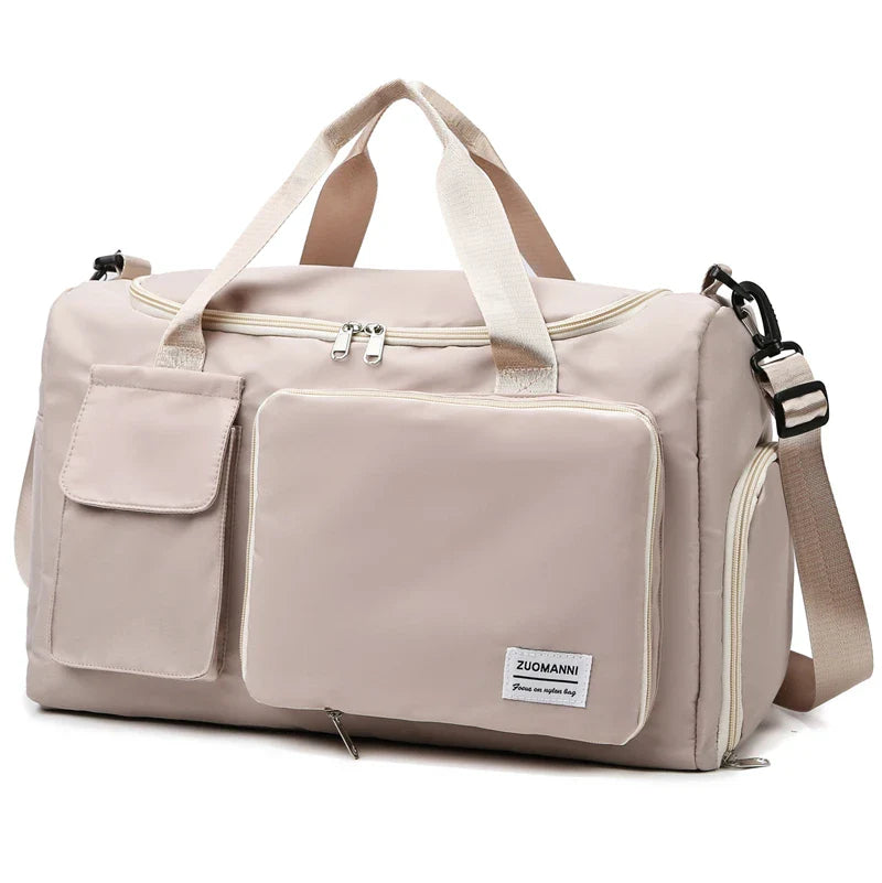 Carry-On Weekender Duffel Bag 35L – Travel Overnight Bag with Shoe Compartment and Wet/Dry Pocket for Women