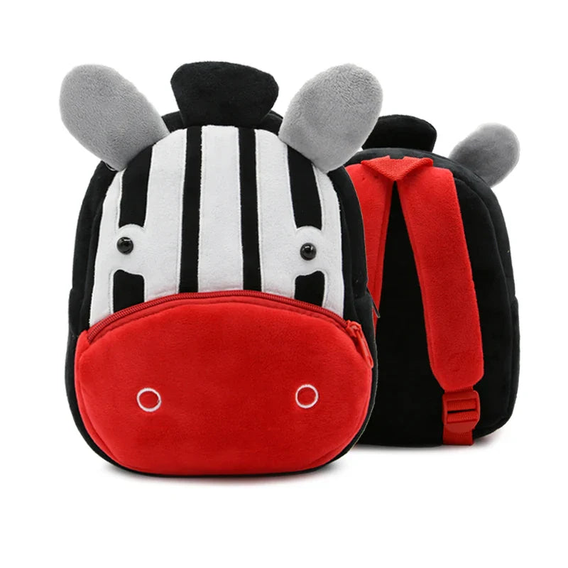 Cute Plush Animal Kids Backpack - Cartoon School Bag for Girls & Boys, Soft Preschool Backpack