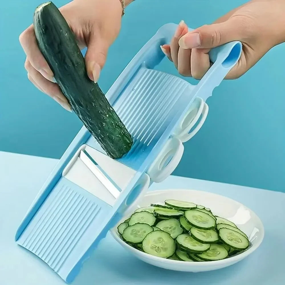 7-in-1 Mandoline Slicer for Kitchen – Adjustable Vegetable, Potato & Cheese Grater