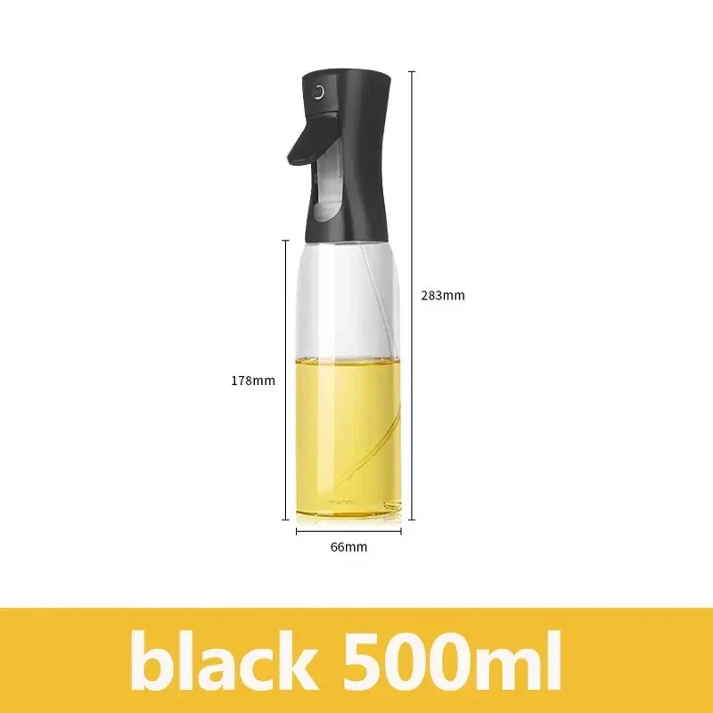 Oil Spray Bottle & Oil Brush — Nebulizing Kitchen Mister, 200/300/500 ml (6.8/10.1/16.9 fl oz) for Cooking, BBQ & Baking