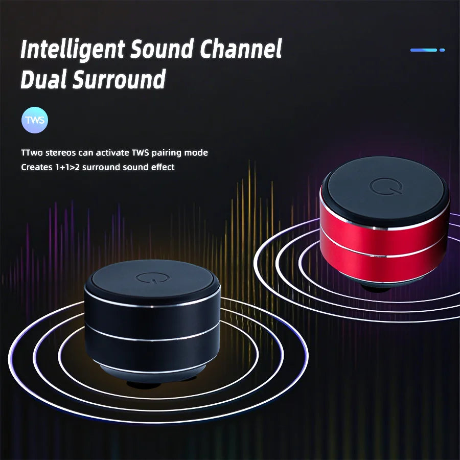 Mini Bone Conduction Bluetooth Speaker Portable Vibration Stereo TWS Wireless USB-C Metal