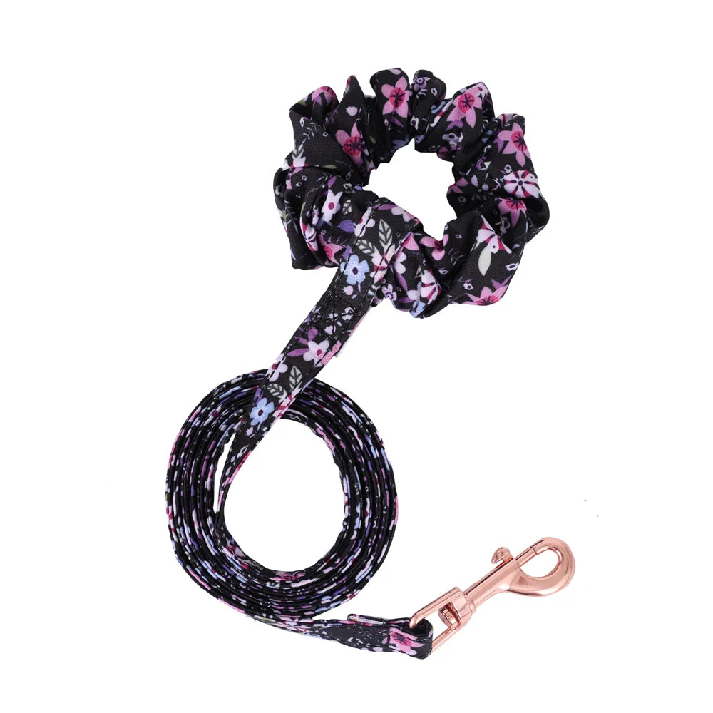 Adjustable Soft Vest Harness & Leash Set for Small & Medium Dogs & Cats – Reflective Printed Puppy Harness with Wrist Leash and Collar