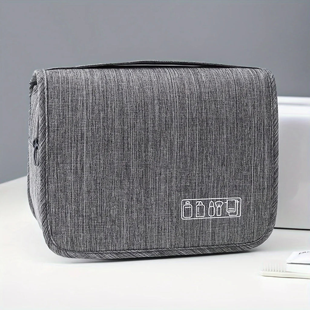Wall-Mounted Travel Toiletry & Cosmetic Organizer — Hanging Bathroom Storage Bag