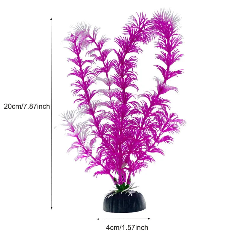 Artificial Aquarium Plants — Plastic Underwater Decorations for Fish Tanks, Realistic Aquarium Decor