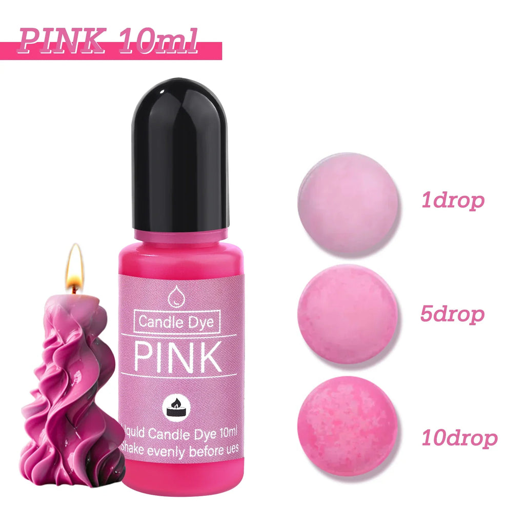 Liquid Candle Dye Pigment 10ml (0.34 fl oz) - Aromatherapy & DIY Candle Colorant