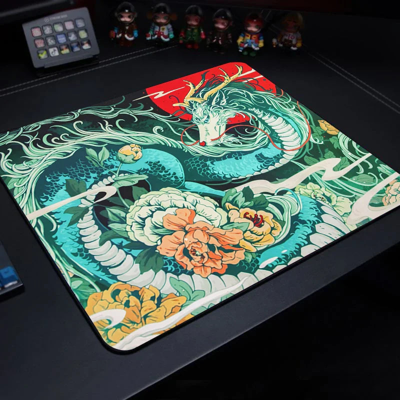Cute Tiger Small Gaming Mouse Pad with Wrist Rest — Non-Slip Rubber Base, Anime Cartoon Desk Mat