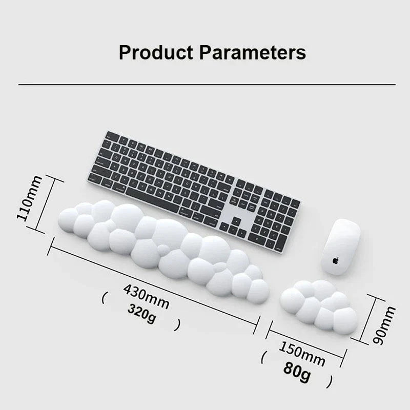 Memory Foam Mouse Pad with Wrist Rest — Anti-Slip Ergonomic Desk Pad for Office & Gaming