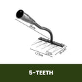Carbon Steel Garden Hand Rake - 5/6/7/8-Tine Weeding Hoe (1-Pack)