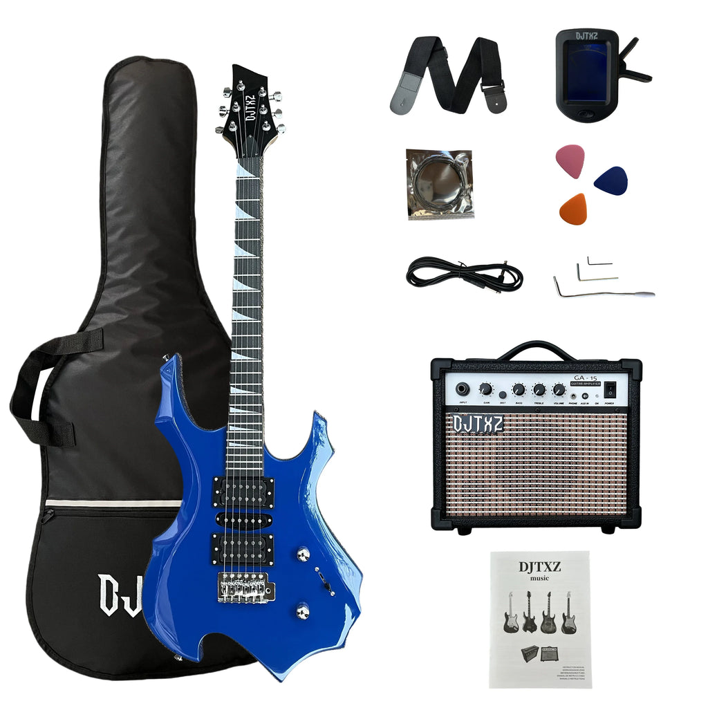 Electric Guitar Set with Built-In Speaker Amplifier – Alien Design Practice & Performance Guitar