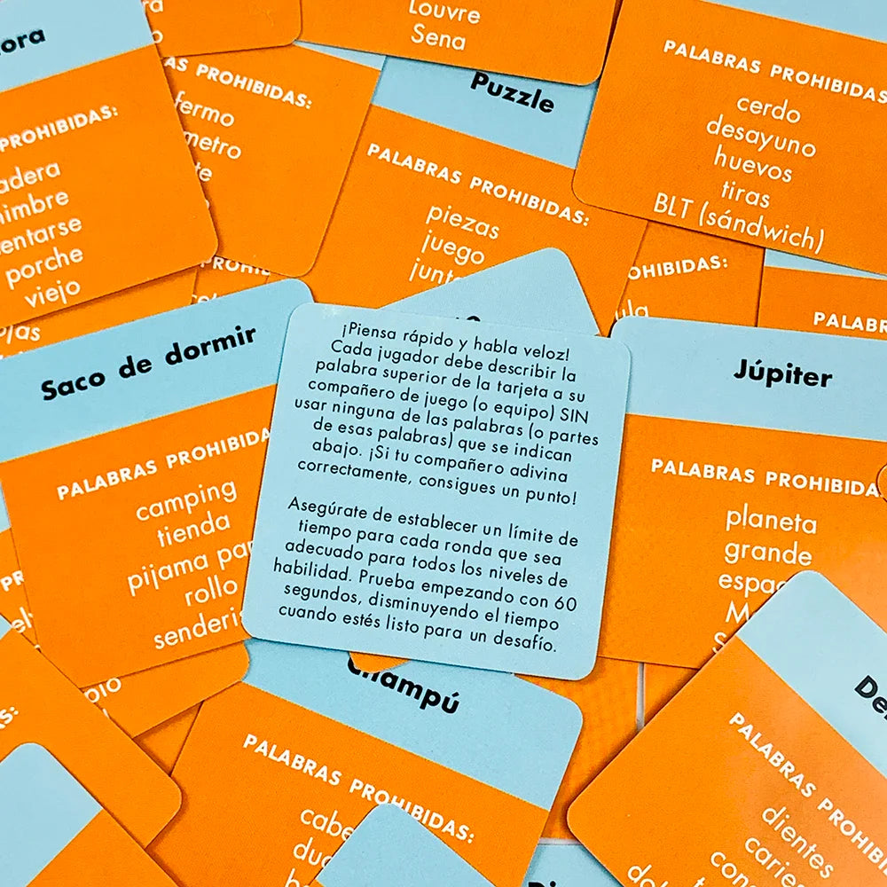 Spanish Mini Card Game Name That Word 50-Pack Family Party & Travel Game