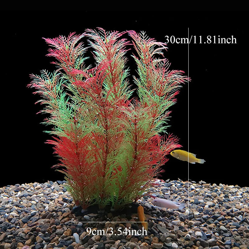 Artificial Aquarium Plants — Plastic Underwater Decorations for Fish Tanks, Realistic Aquarium Decor
