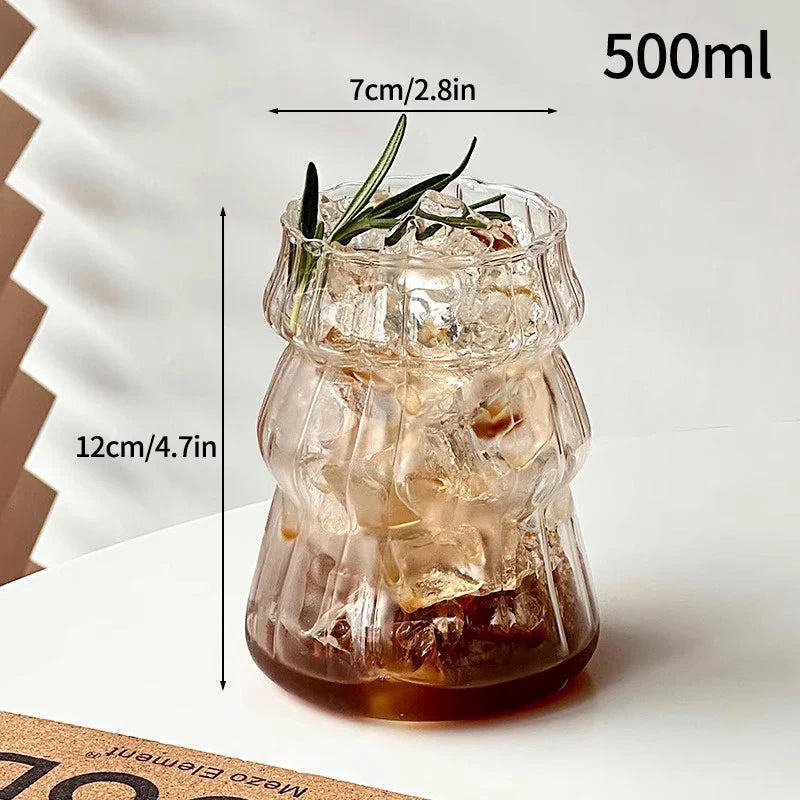 Aesthetic Glass Tumbler 865ml (29.2oz) — Iced Coffee, Latte, Water & Cocktail Cup