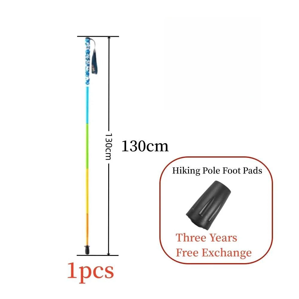 Ultralight Carbon Fiber Trekking Poles 5-Section Folding Anti-Shock Hiking and Walking Sticks 110/120/130 cm (43/47/51 in)