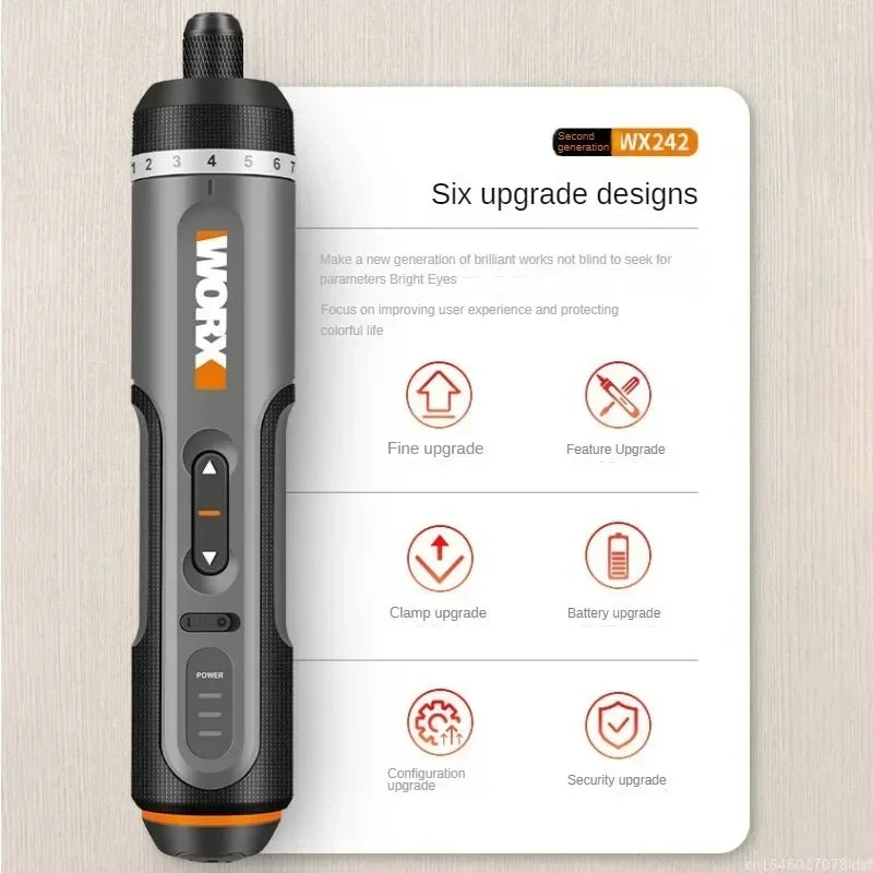 4V Mini Cordless Electric Screwdriver Set - USB Rechargeable Portable 30-Bit Kit for Home DIY