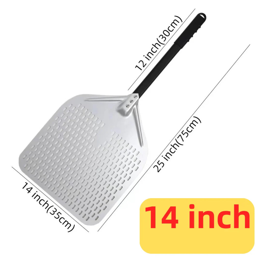Hard-Anodized Aluminum Pizza Peel 6, 12, 13 and 14 Inch (15, 30, 33, 35.5 cm) Bread Paddle Oven Spatula