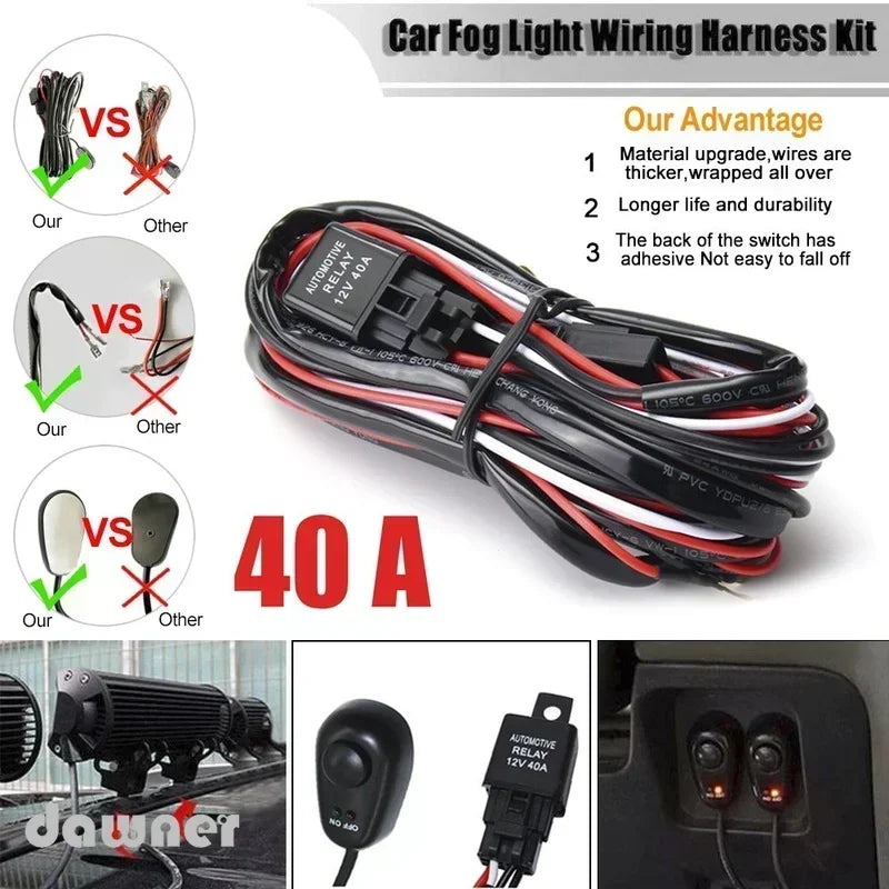 LED Light Bar 4/7/12/15/17/20 in (102/178/305/381/432/508 mm) 60–500W 10–32V IP67 Waterproof Flood/Spot Driving Off-Road Truck ATV SUV Boat