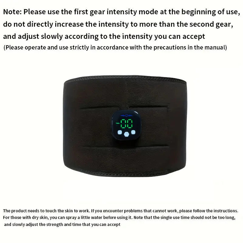 Portable USB Waist & Body Massager Shaping Belt — Electric Trainer for Arms, Hips & Legs — 106.7 x 18.5 cm (42 x 7.3 in)