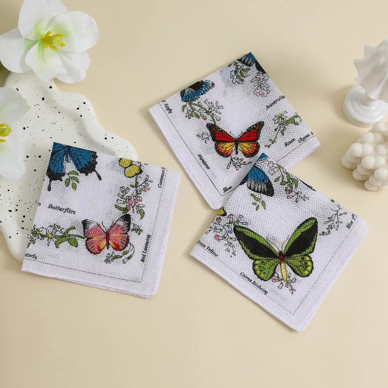 6-Pack 100% Cotton Women's Handkerchiefs, Animal Print, Multi-Use Pocket Scarves & Wedding Favors