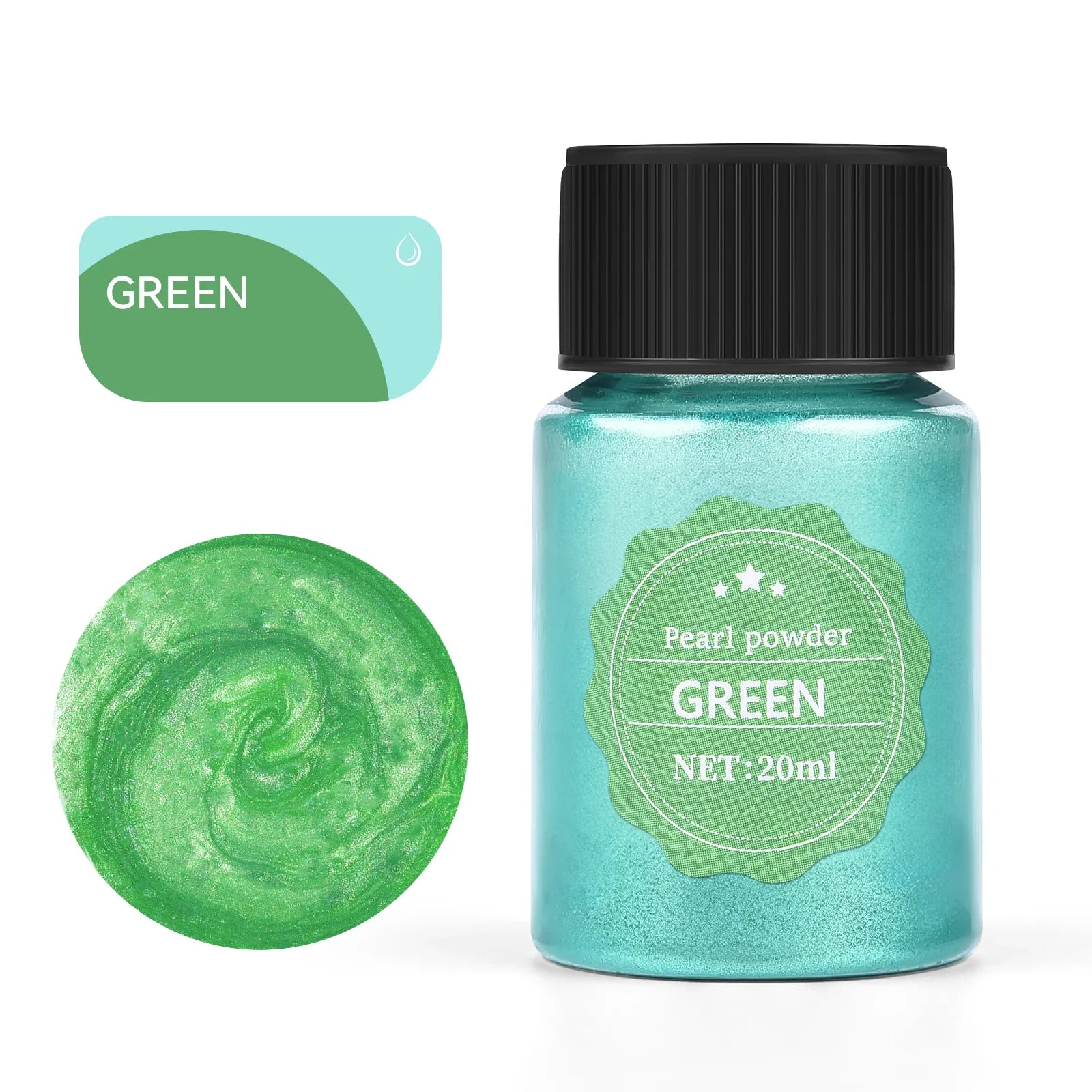 20ml (0.68 fl oz) Pearlescent Mica Powder - Pearl Pigment for Resin, Jewelry, Candles & Nail Art