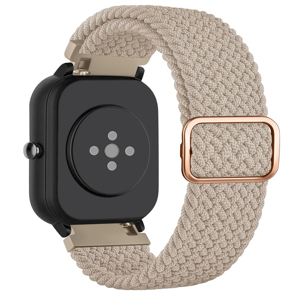 Elastic Braided Band For Amazfit GTS 2 4 Mini/GTR 42mm/GTS 2 3 2e/Bip youth/Bip S Lite/Bip Pace Lite/Bip U/Bip 3 Pro Strap Band