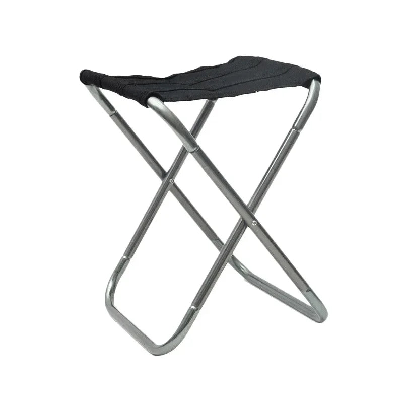 Portable Folding Camping Stool - Lightweight Aluminum Alloy with Carry Bag for Fishing & Hiking