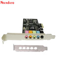 PCIe 5.1 Channel 3D Audio Sound Card - 6-Channel PCI Express with Solid Capacitors
