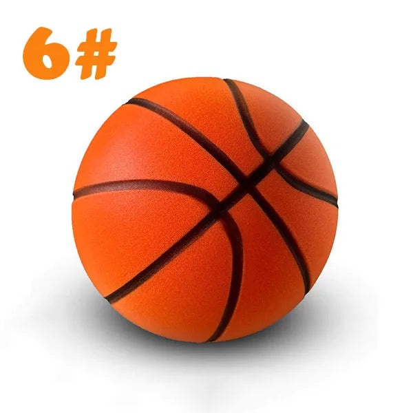 Silent Foam Basketball - Indoor Quiet Dribble Ball, Airless No-Inflate Size 7/6/5 for Men Women Kids